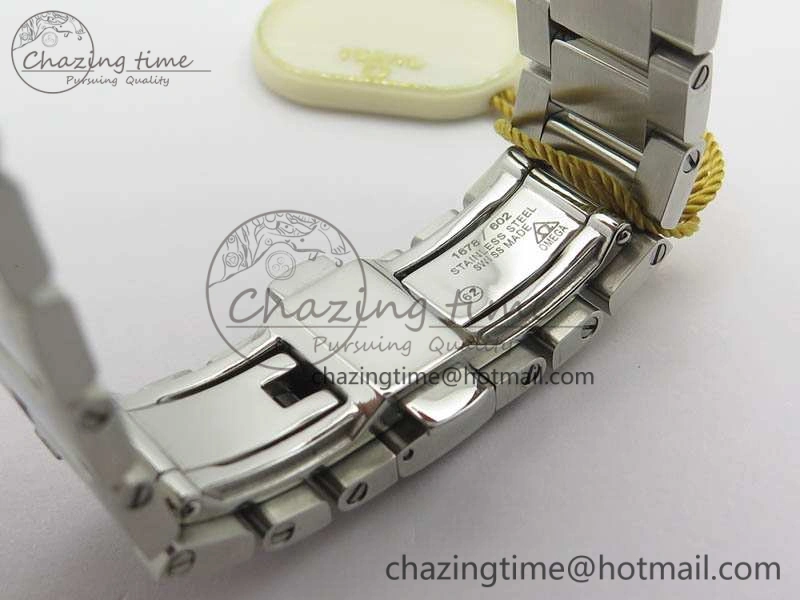 Speedmaster ’57 Co-Axial OMF 1:1 Best Edition White Dial RG Markers On SS Bracelet A9300