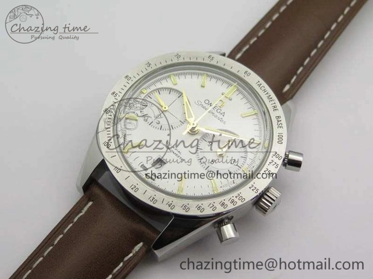 Speedmaster ’57 Co-Axial OMF 1:1 Best Edition White Dial YG Markers A9300 (Free Leather Strap)