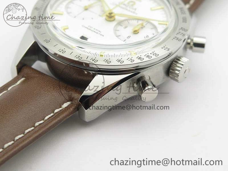 Speedmaster ’57 Co-Axial OMF 1:1 Best Edition White Dial YG Markers A9300 (Free Leather Strap)