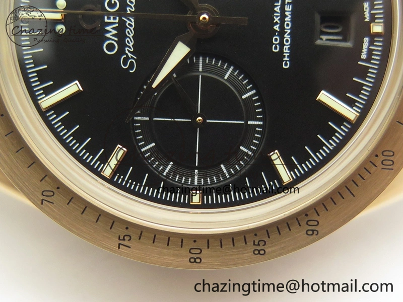 Speedmaster ’57 Co-Axial RG OMF 1:1 Best Edition Black Dial On Leather Strap A9300 (Free Leather Strap)