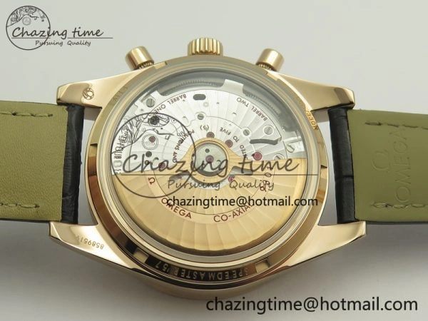 Speedmaster ’57 Co-Axial RG OMF 1:1 Best Edition Black Dial On Leather Strap A9300 (Free Leather Strap)