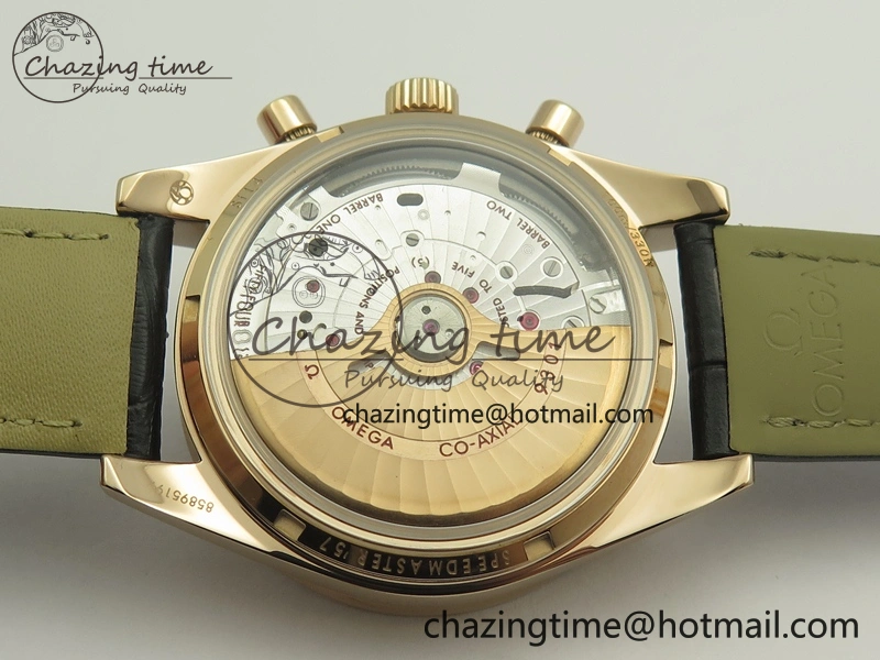Speedmaster ’57 Co-Axial RG OMF 1:1 Best Edition Black Dial On Leather Strap A9300 (Free Leather Strap)