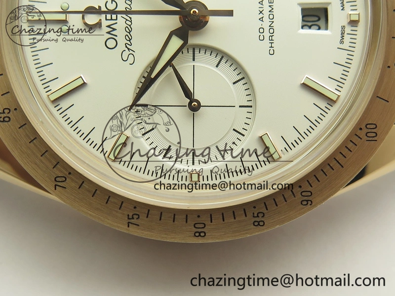 Speedmaster ’57 Co-Axial RG OMF 1:1 Best Edition White Dial On Leather Strap A9300 (Free Leather Strap)