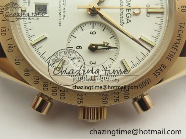 Speedmaster ’57 Co-Axial RG OMF 1:1 Best Edition White Dial On Leather Strap A9300 (Free Leather Strap)