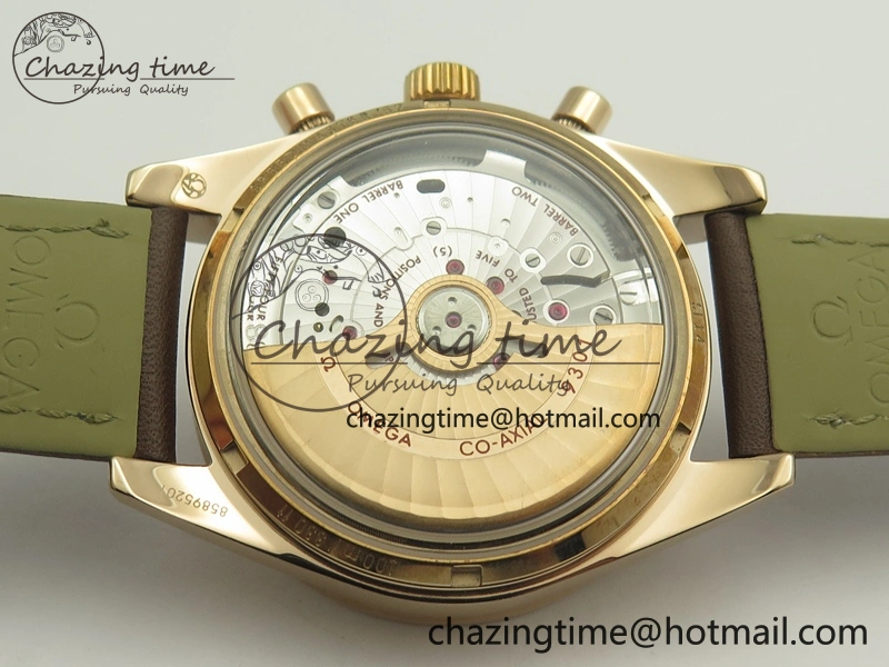 Speedmaster ’57 Co-Axial RG OMF 1:1 Best Edition White Dial On Leather Strap A9300 (Free Leather Strap)