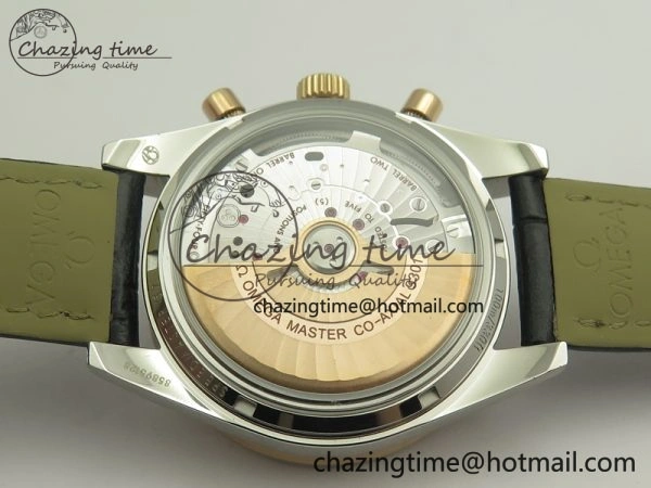 Speedmaster ’57 Co-Axial SS RG OMF 1:1 Best Edition Black Dial On Leather Strap A9300 (Free Leather Strap)