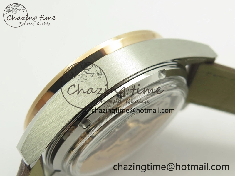 Speedmaster ’57 Co-Axial SS RG OMF 1:1 Best Edition White Dial On Leather Strap A9300 (Free Leather Strap)
