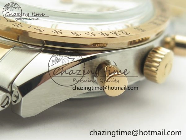 Speedmaster ’57 Co-Axial SS RG OMF 1:1 Best Edition White Dial On SS RG Bracelet A9300 (Free Leather Strap)