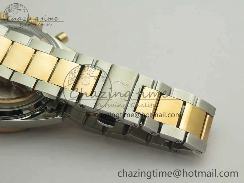 Speedmaster ’57 Co-Axial SS RG OMF 1:1 Best Edition White Dial On SS RG Bracelet A9300 (Free Leather Strap)