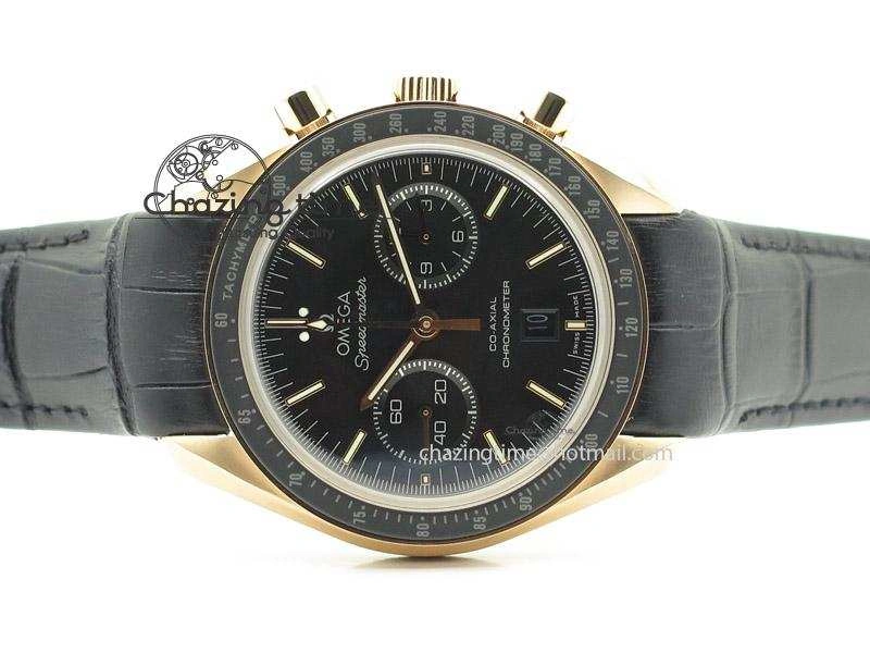 Speedmaster ’57 RG Chrono AXF Best Edition On Black Leather Strap A7750