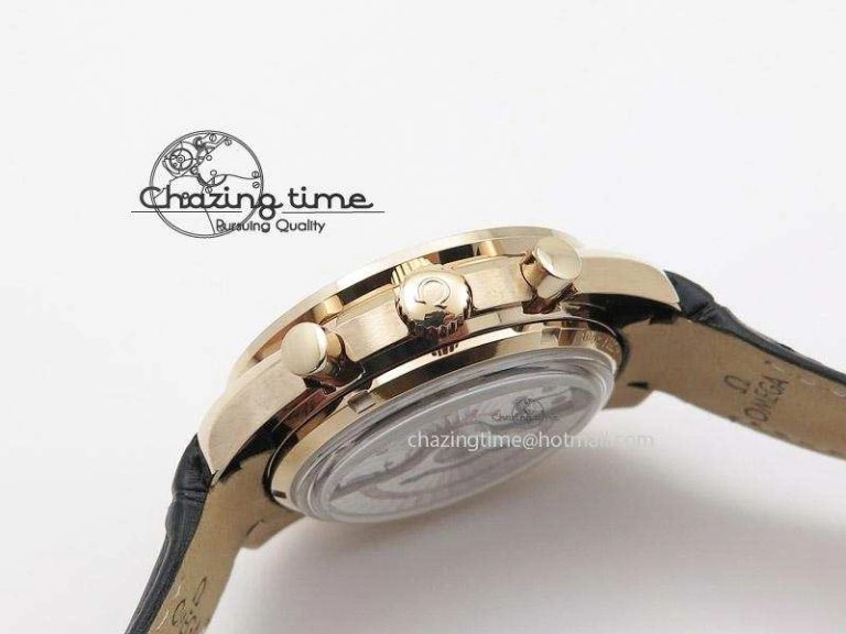 Speedmaster ’57 RG Chrono AXF Best Edition On Black Leather Strap A7750