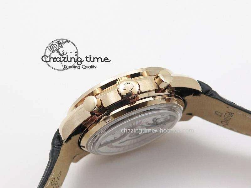 Speedmaster ’57 RG Chrono AXF Best Edition On Black Leather Strap A7750