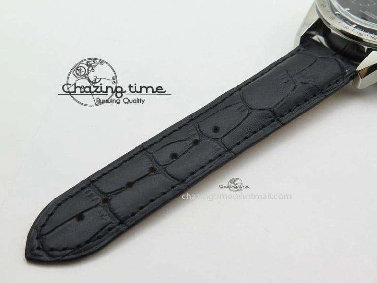 Speedmaster ’57 SS Chrono AXF Best Edition Black Dial On Black Leather Strap A7750