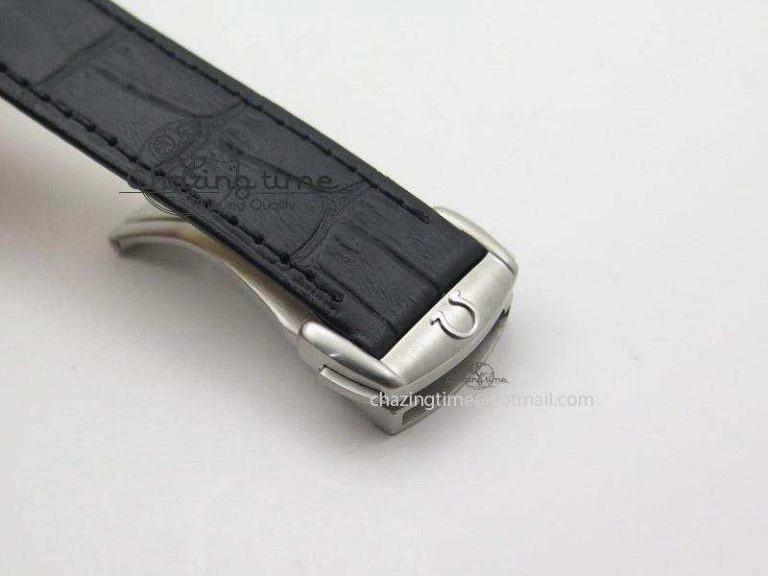 Speedmaster ’57 SS Chrono AXF Best Edition Black Dial On Black Leather Strap A7750