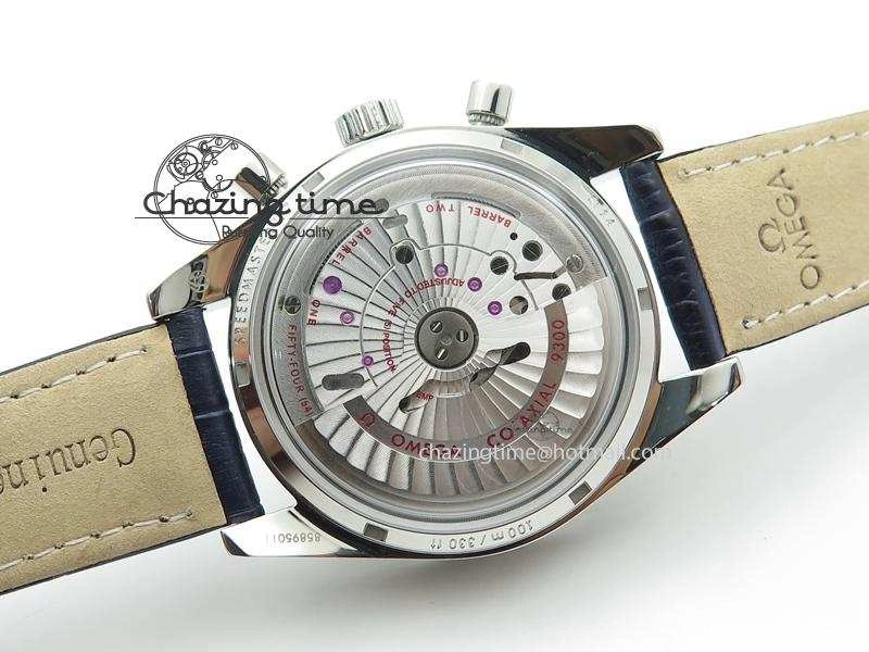 Speedmaster ’57 SS Chrono AXF Best Edition Blue Dial on Blue Leather Strap A7750
