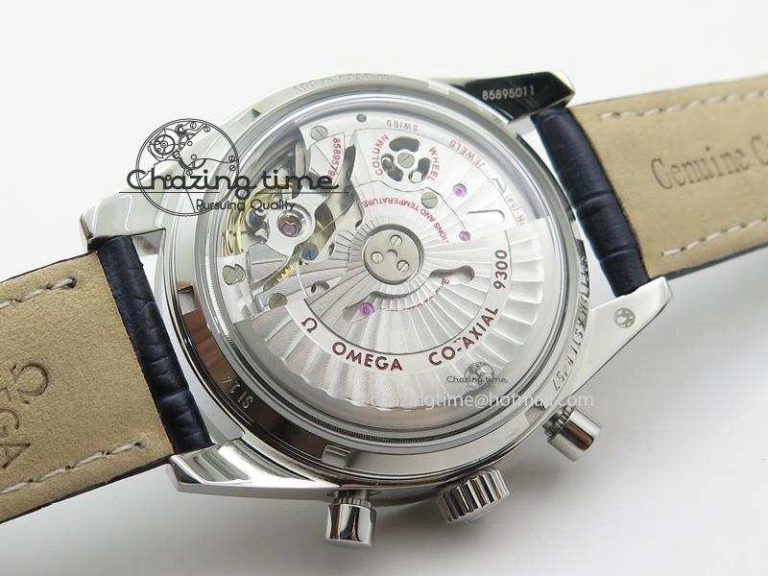 Speedmaster ’57 SS Chrono AXF Best Edition Blue Dial on Blue Leather Strap A7750