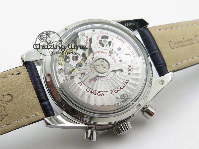 Speedmaster ’57 SS Chrono AXF Best Edition Blue Dial on Blue Leather Strap A7750