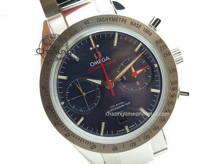 Speedmaster ’57 SS Chrono AXF Best Edition Blue Dial on SS Bracelet A7750 (Free Leather Strap)