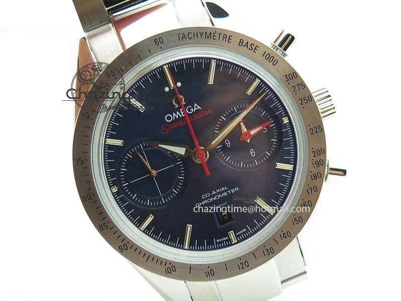 Speedmaster ’57 SS Chrono AXF Best Edition Blue Dial on SS Bracelet A7750 (Free Leather Strap)