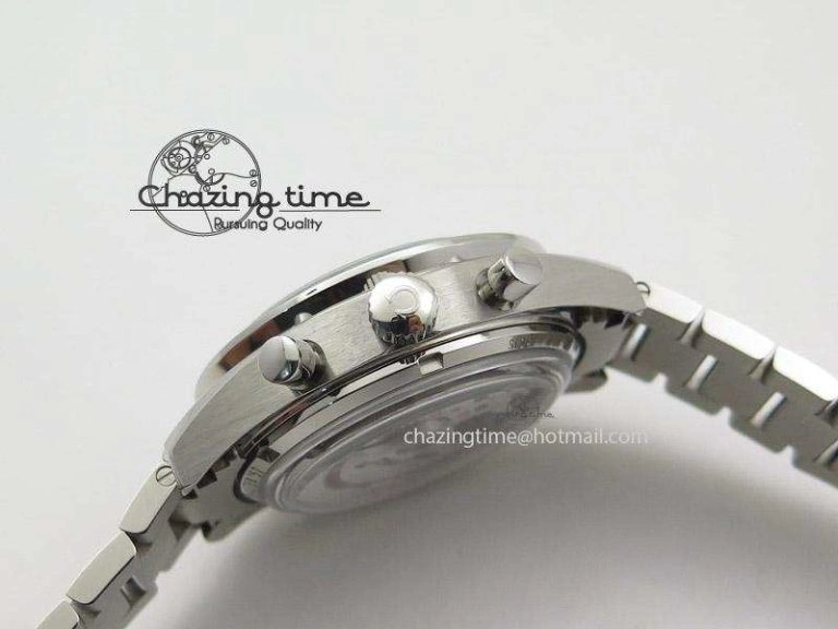 Speedmaster ’57 SS Chrono AXF Best Edition Blue Dial on SS Bracelet A7750 (Free Leather Strap)