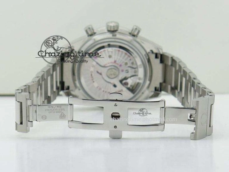 Speedmaster ’57 SS Chrono AXF Best Edition Blue Dial on SS Bracelet A7750 (Free Leather Strap)