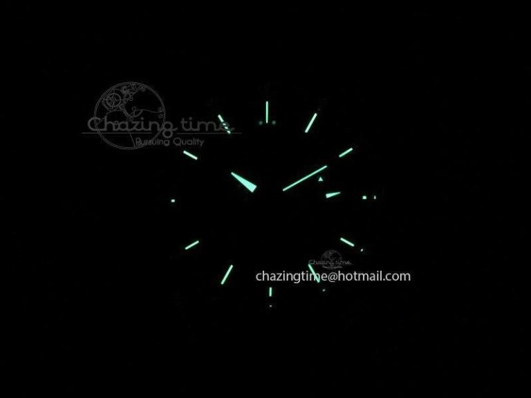 Speedmaster ’57 SS Chrono AXF Best Edition RG Bezel Black Dial on Black Leather Strap A7750