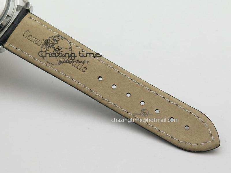 Speedmaster ’57 SS Chrono AXF Best Edition RG Bezel Black Dial on Black Leather Strap A7750