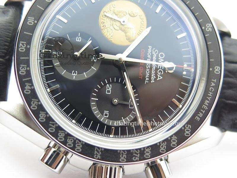 Speedmaster Apollo 11 On Black Leather Strap Manual Winding Chrono Movement