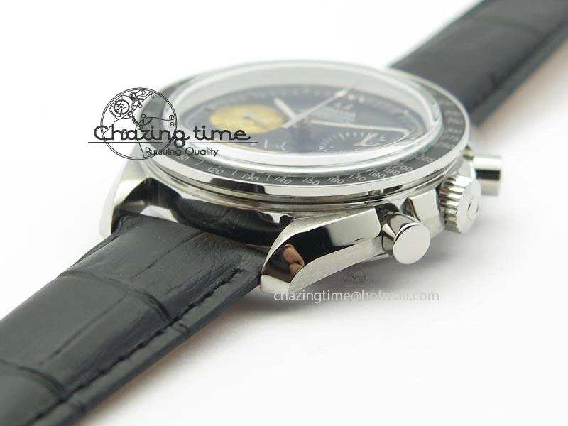Speedmaster Apollo 11 On Black Leather Strap Manual Winding Chrono Movement