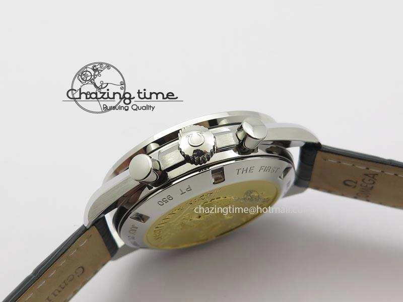 Speedmaster Apollo 11 On Black Leather Strap Manual Winding Chrono Movement