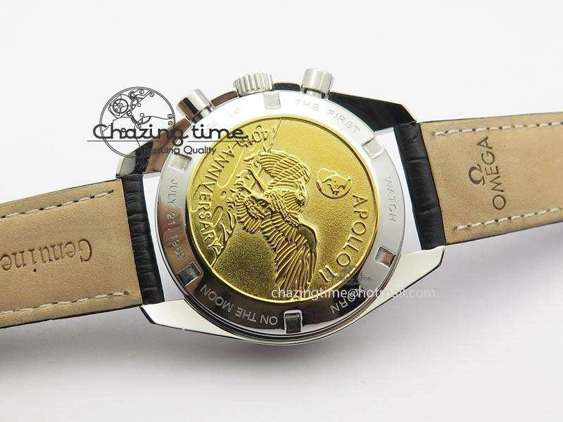 Speedmaster Apollo 11 On Black Leather Strap Manual Winding Chrono Movement
