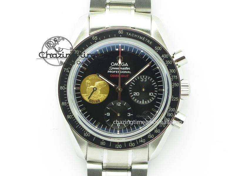 Speedmaster Apollo 11 On SS Bracelet Manual Winding Chrono Movement