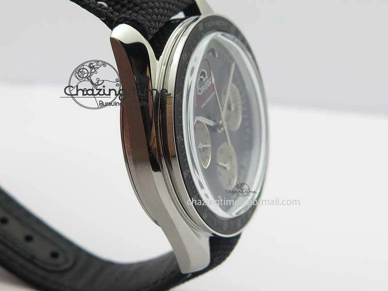 Speedmaster Apollo XVII Gray Dial On Black Nylon Strap Manual Winding Chrono Movement