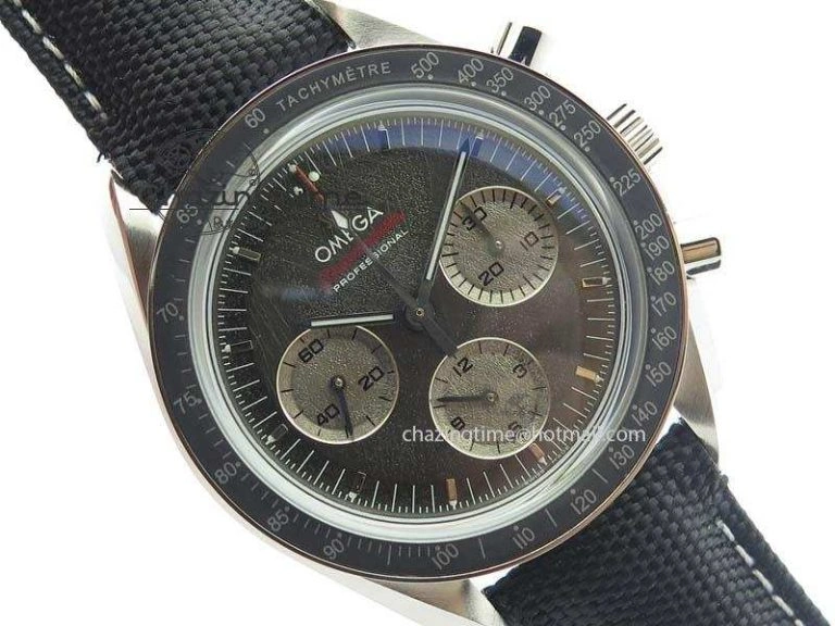 Speedmaster Apollo XVII Gray Dial On Black Nylon Strap Manual Winding Chrono Movement