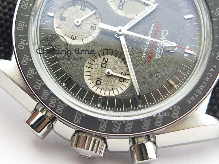 Speedmaster Apollo XVII Gray Dial On Black Nylon Strap Manual Winding Chrono Movement