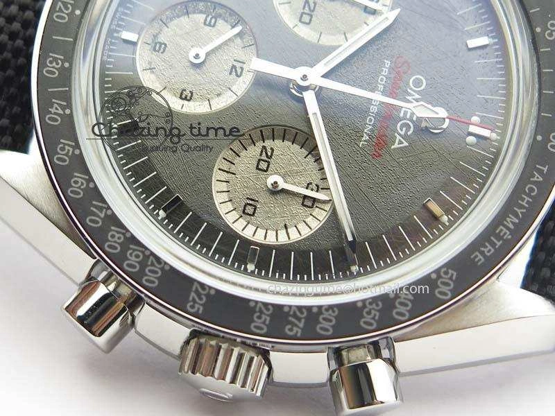 Speedmaster Apollo XVII Gray Dial On Black Nylon Strap Manual Winding Chrono Movement
