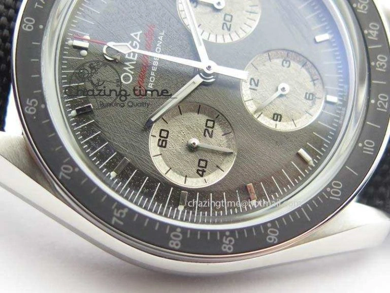 Speedmaster Apollo XVII Gray Dial On Black Nylon Strap Manual Winding Chrono Movement