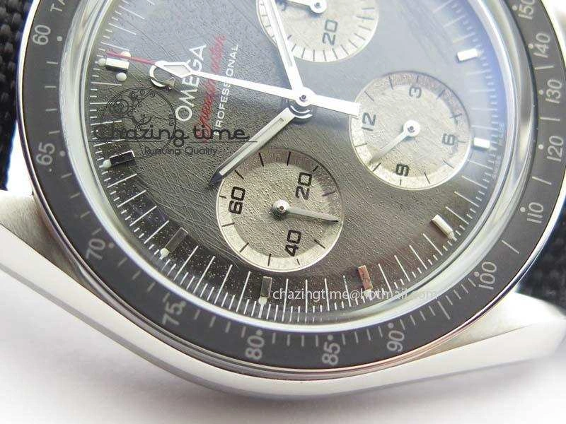 Speedmaster Apollo XVII Gray Dial On Black Nylon Strap Manual Winding Chrono Movement