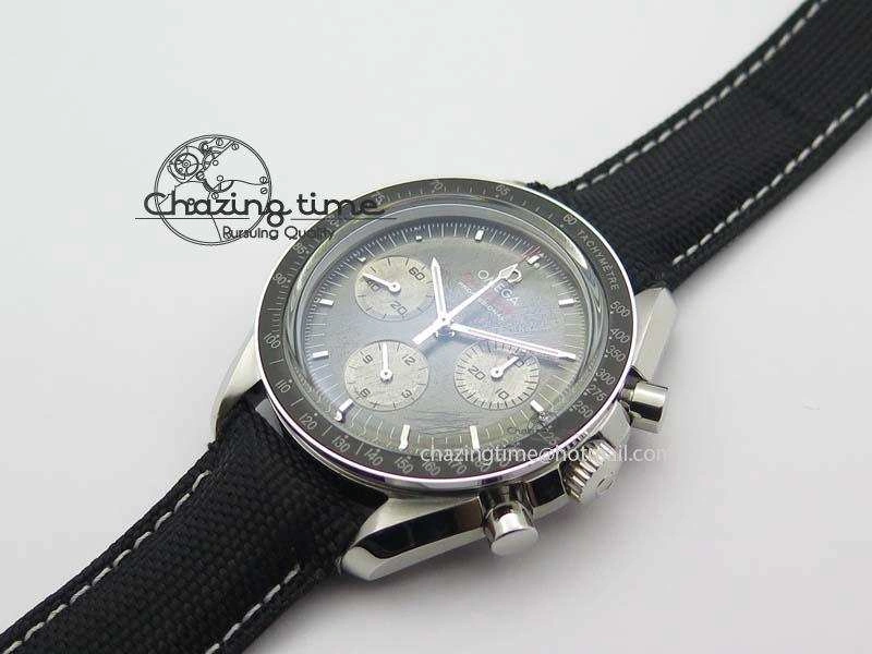 Speedmaster Apollo XVII Gray Dial On Black Nylon Strap Manual Winding Chrono Movement