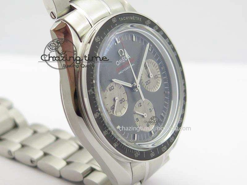 Speedmaster Apollo XVII Gray Dial On SS Bracelet Manual Winding Chrono Movement