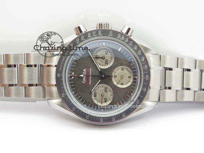 Speedmaster Apollo XVII Gray Dial On SS Bracelet Manual Winding Chrono Movement