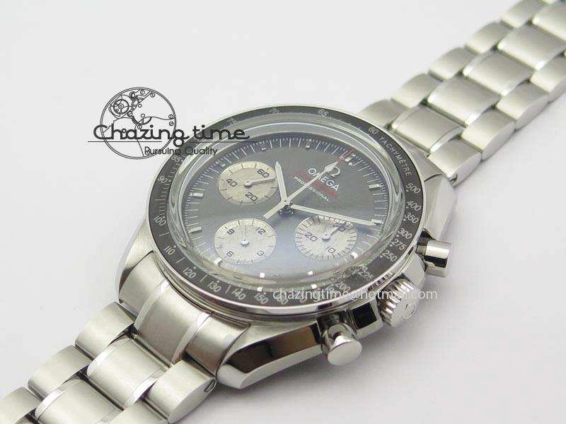 Speedmaster Apollo XVII Gray Dial On SS Bracelet Manual Winding Chrono Movement
