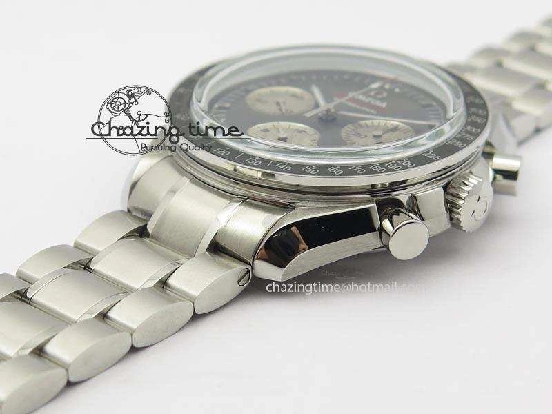 Speedmaster Apollo XVII Gray Dial On SS Bracelet Manual Winding Chrono Movement