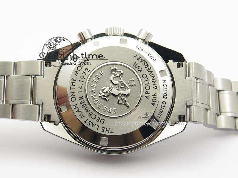 Speedmaster Apollo XVII Gray Dial On SS Bracelet Manual Winding Chrono Movement