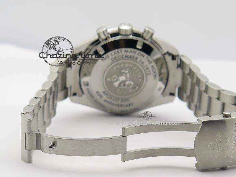 Speedmaster Apollo XVII Gray Dial On SS Bracelet Manual Winding Chrono Movement