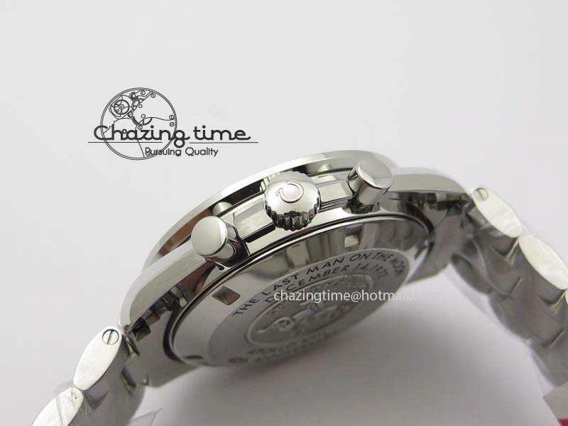 Speedmaster Apollo XVII Gray Dial On SS Bracelet Manual Winding Chrono Movement