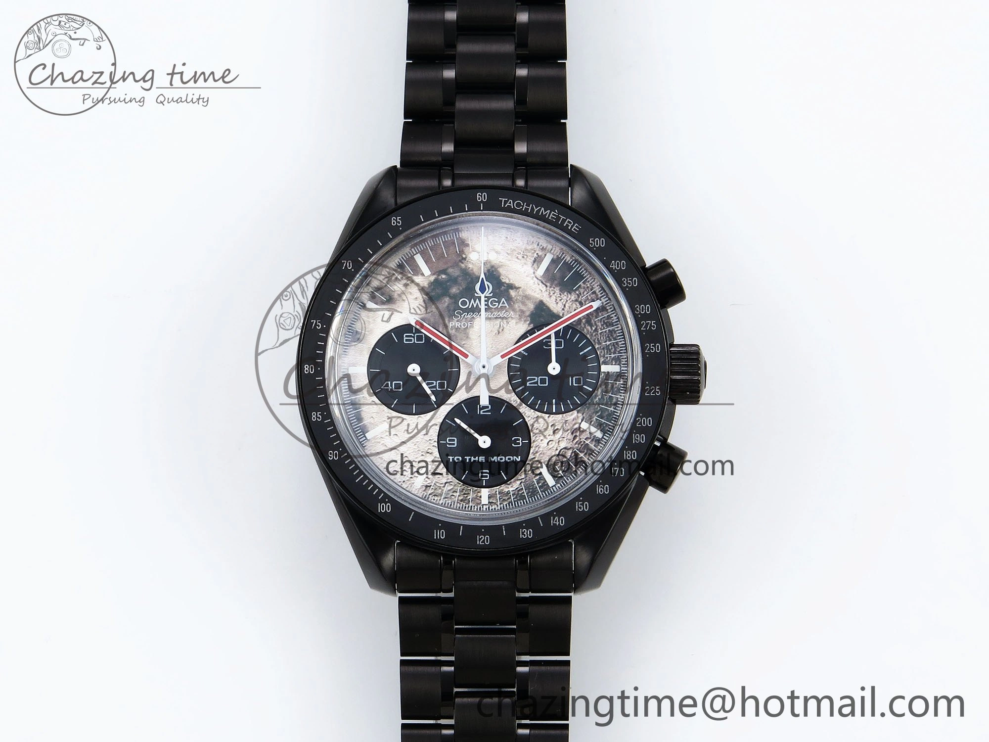 Speedmaster Black Benom PVD Moon RMF Best Edition on PVD Bracelet Lemania HW