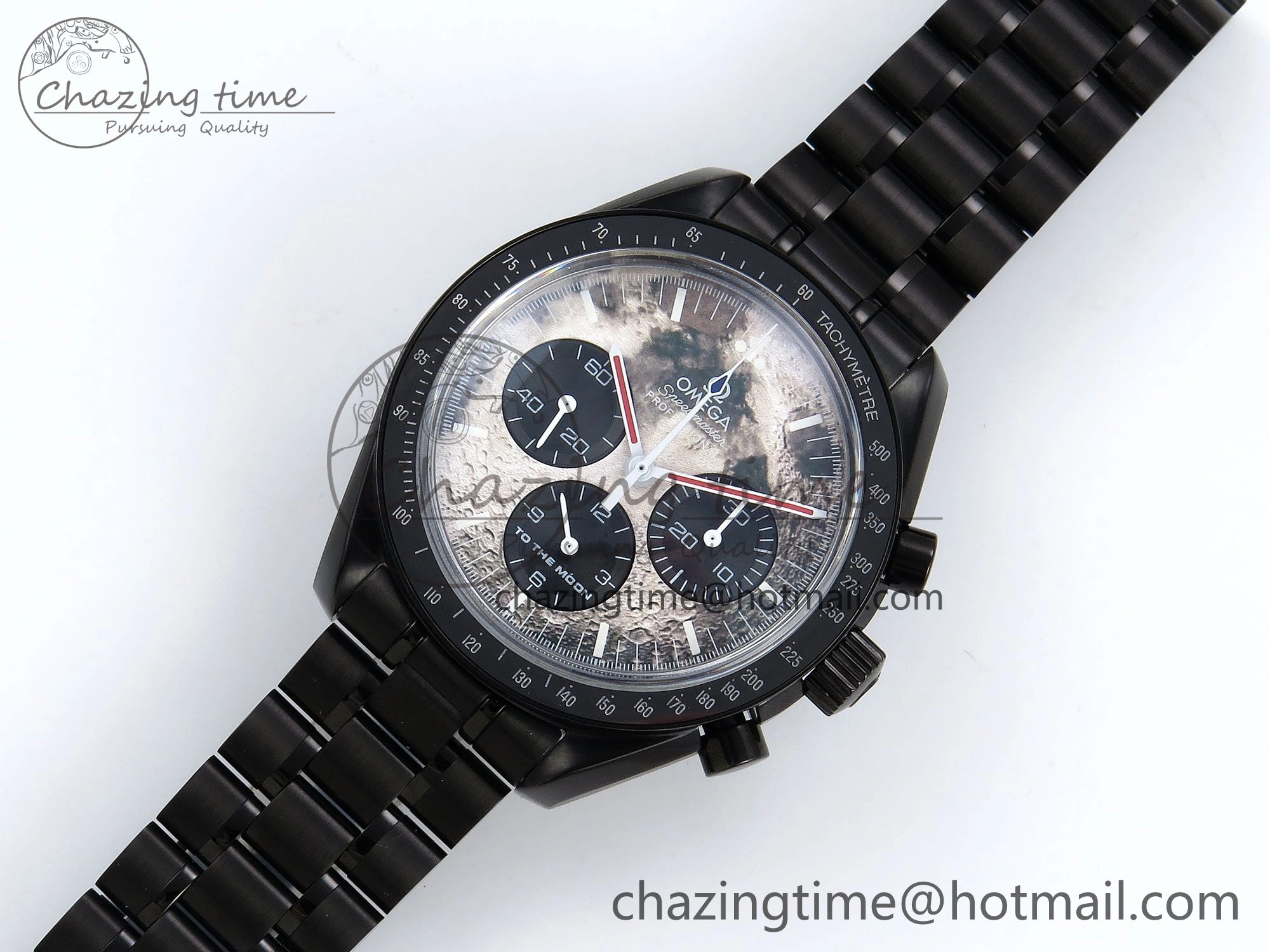 Speedmaster Black Benom PVD Moon RMF Best Edition on PVD Bracelet Lemania HW
