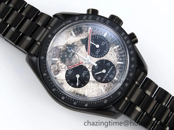 Speedmaster Black Benom PVD Moon RMF Best Edition on PVD Bracelet Lemania HW