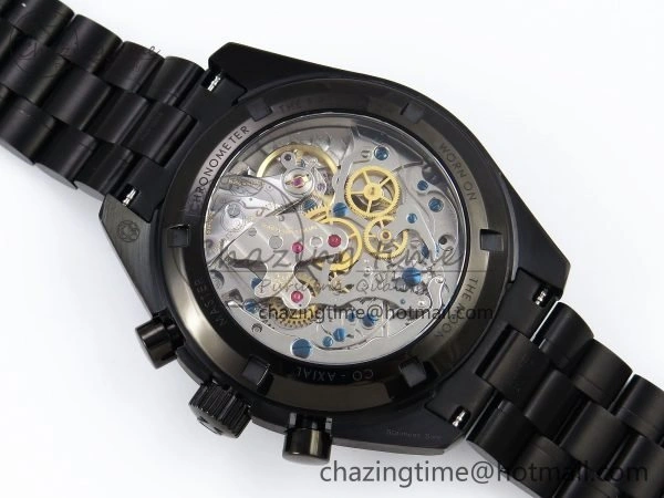Speedmaster Black Benom PVD Saturn RMF Best Edition on PVD Bracelet Lemania HW